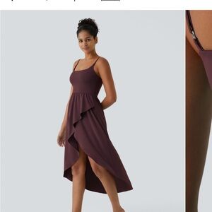 Purple High Low Sundress with Spaghetti Straps.